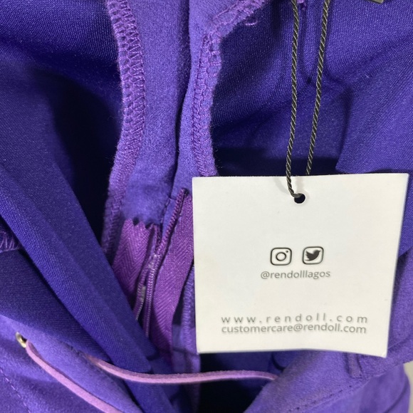 RENDOLL LAGOS Faux Suede Lace Up Sheath Mini Dress Long Sleeve Mock Neck US 6 - Picture 12 of 12